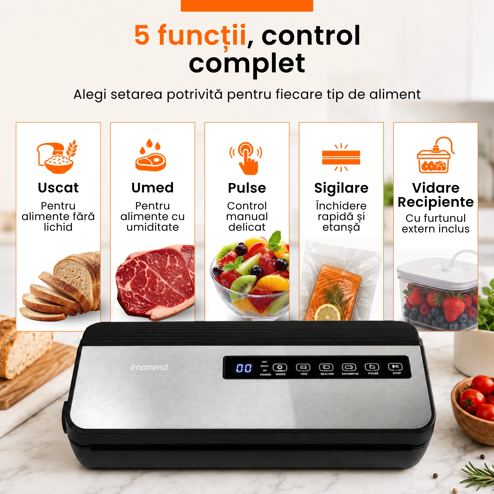 Aparat de vidat alimente IMA Trend, model 8867, imagine de prezentare 3