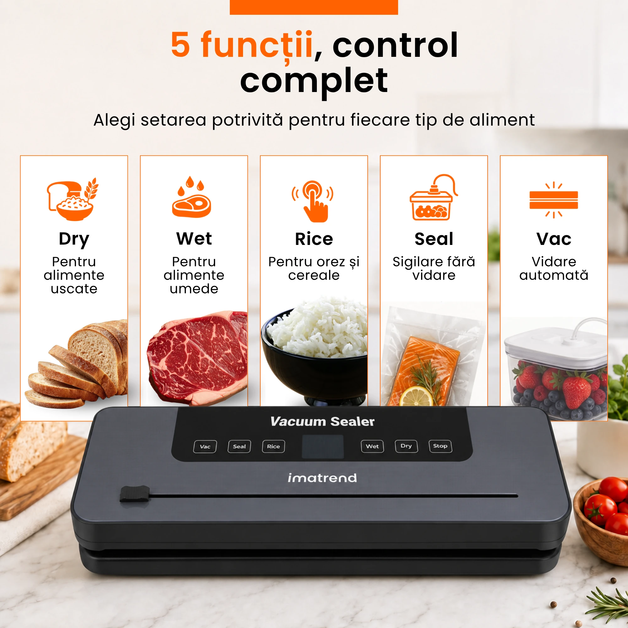 Aparat de vidat alimente IMA Trend, model SF01, imagine de prezentare 3