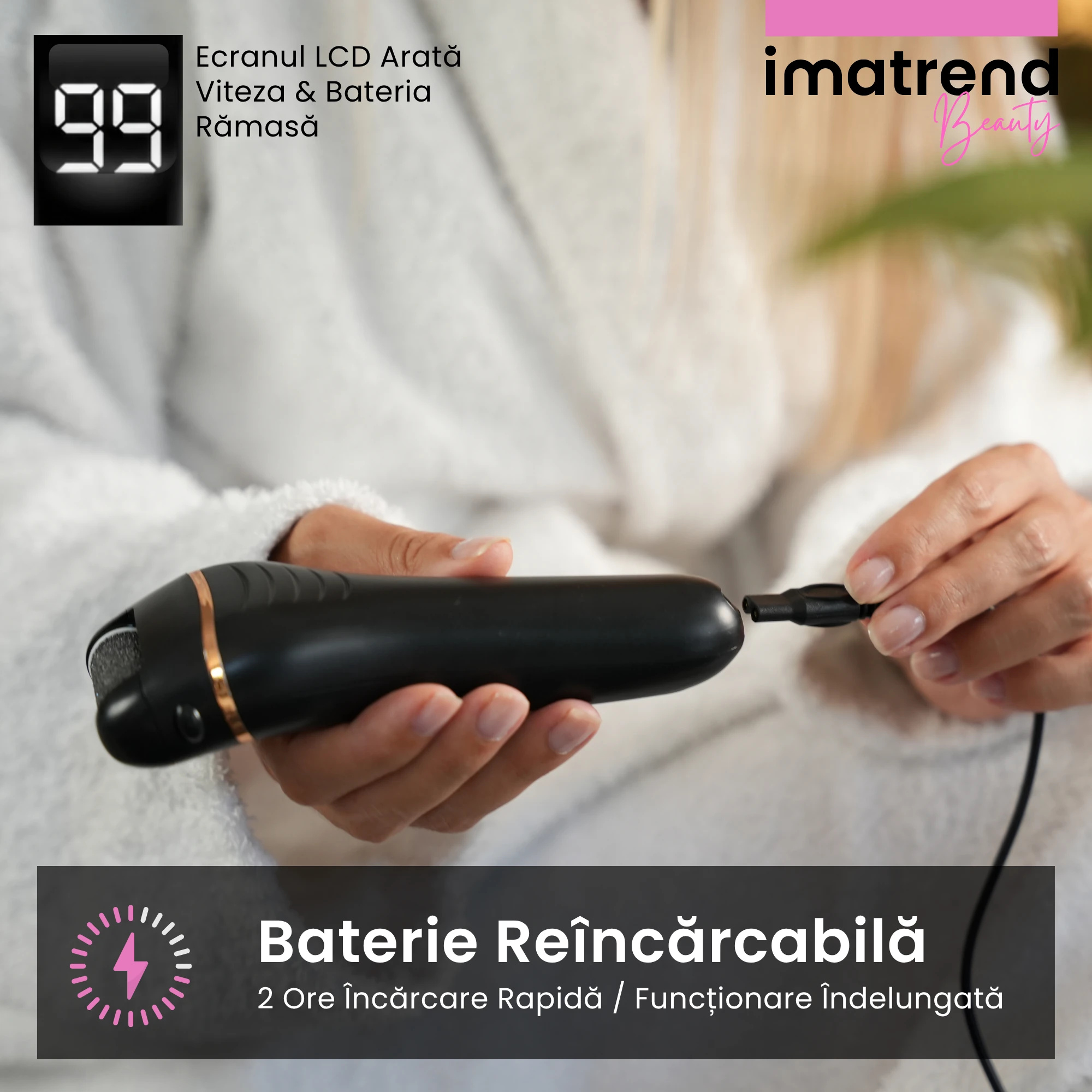 Pilă electrică pentru călcâie IMA Trend, model 2, imagine de prezentare 3