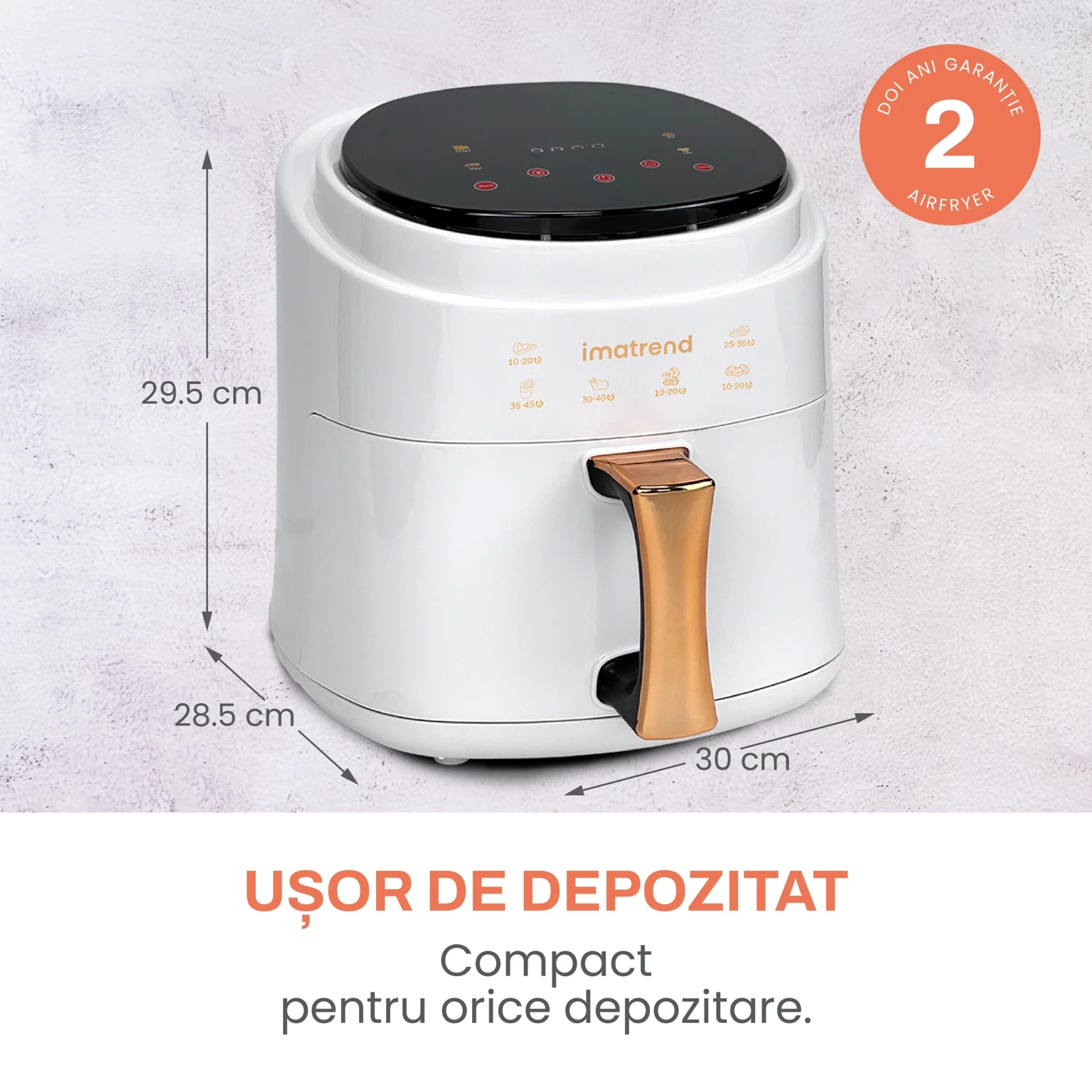 airfryer imatrend 8l cos detasabil