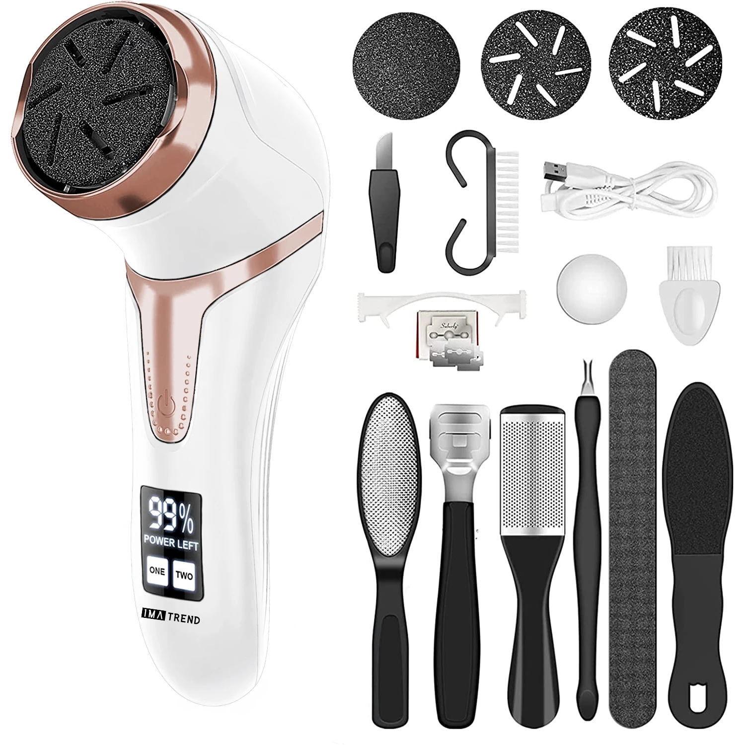 pila calcaie electrica imatrend set accesorii pedichiura