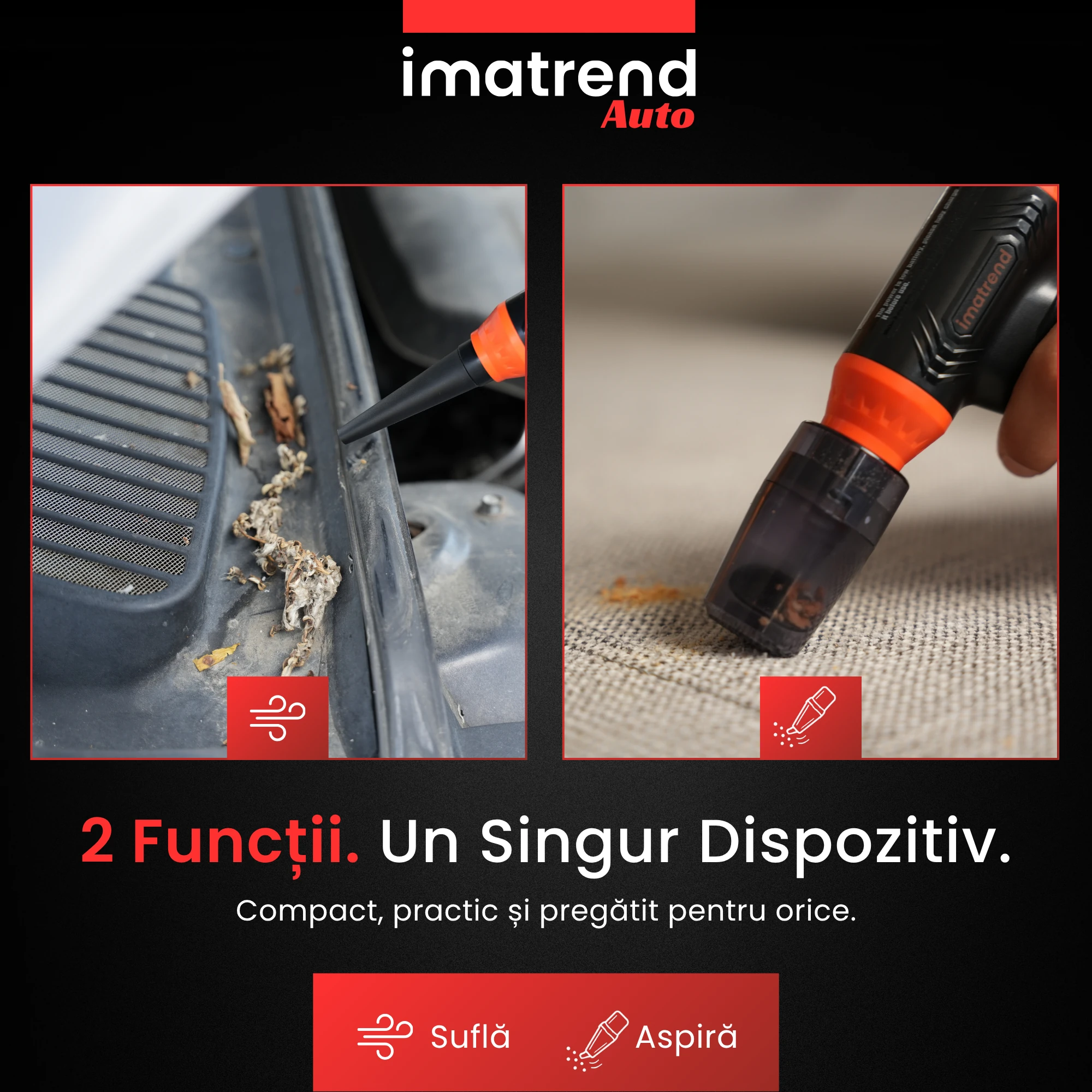Suflantă portabilă IMA Trend, model 1, portocalie, imagine de prezentare 3