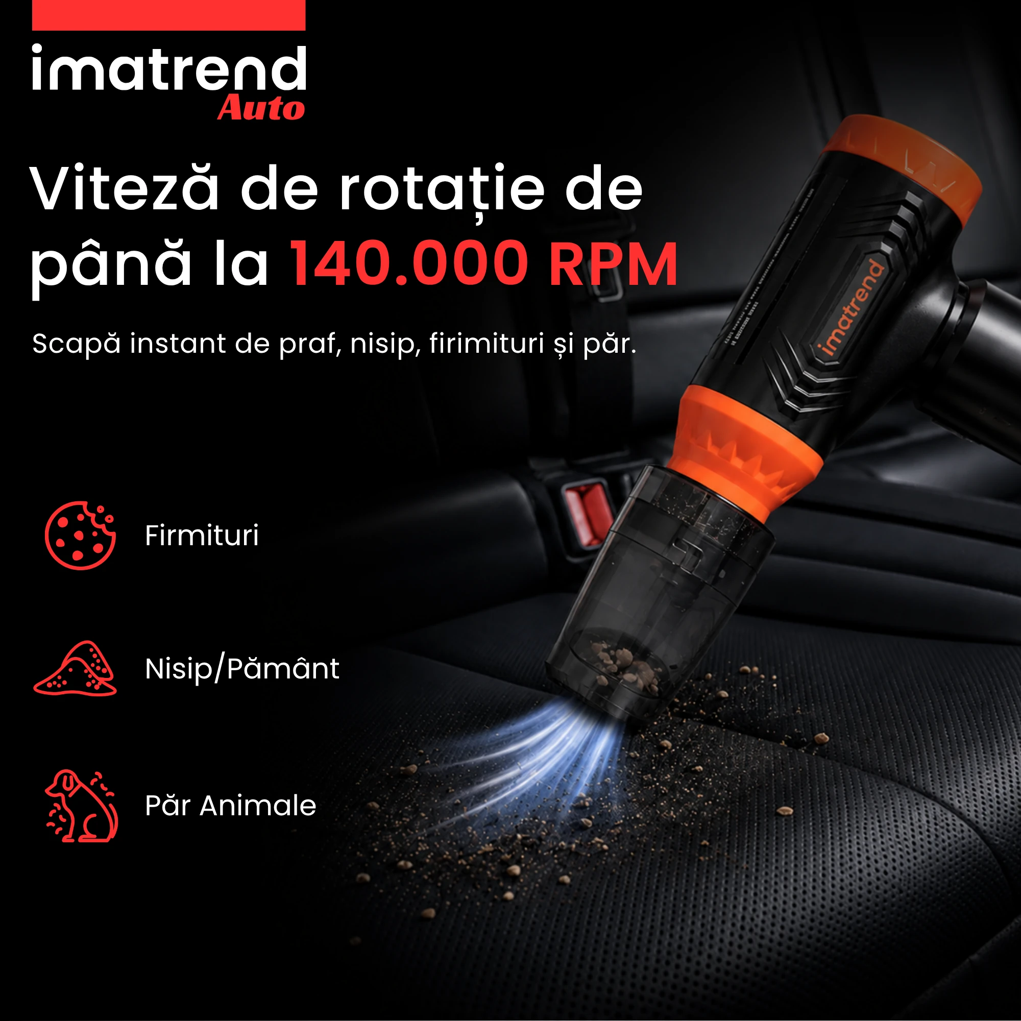 Suflantă portabilă IMA Trend, model 1, portocalie, imagine de prezentare 4