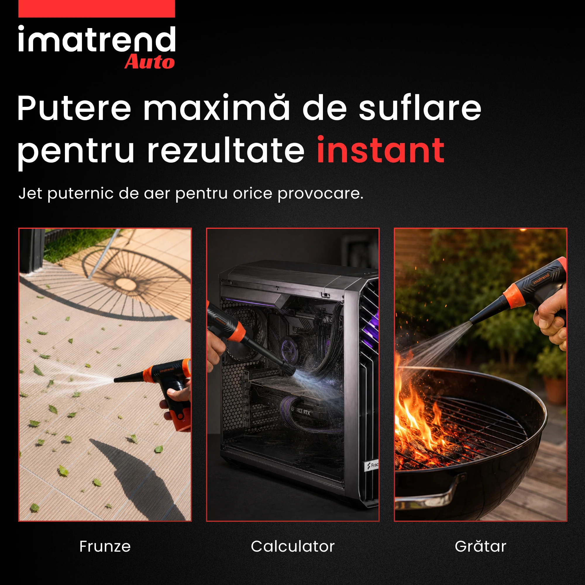 Suflantă portabilă IMA Trend, model 1, portocalie, imagine de prezentare 6