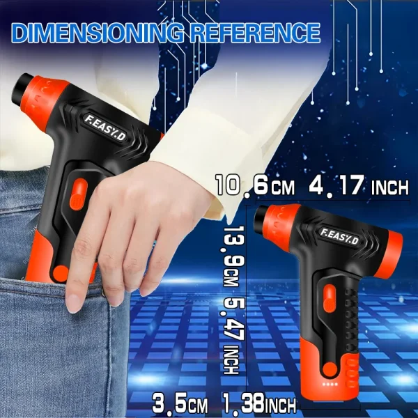Suflanta Aer Portabila IMA Trend Blower, Aspirator, Turbo Fan, 140000 RPM, 4 Trepte, 5000mAh, USB-C, Portocaliu - imagine 4