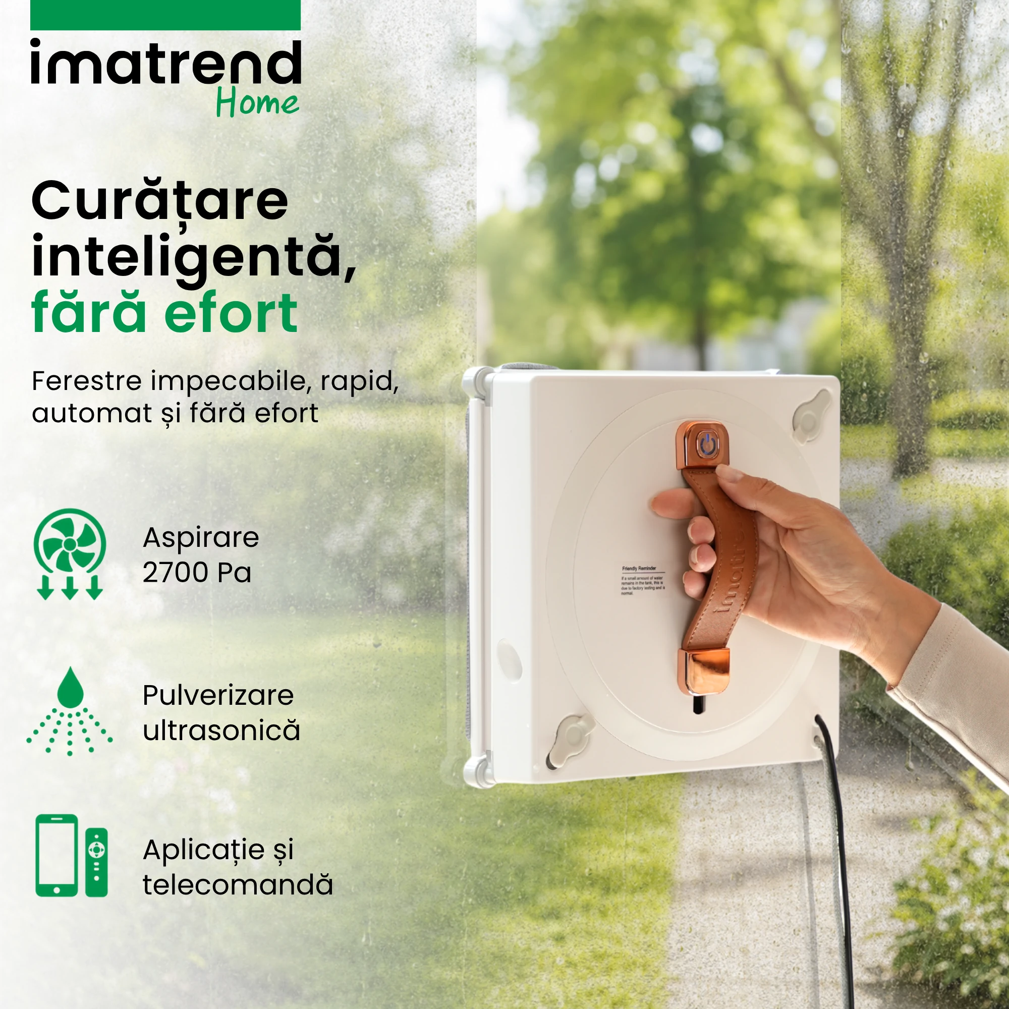 Robot pentru curățarea geamurilor IMA Trend, model A, alb, imagine de prezentare 3