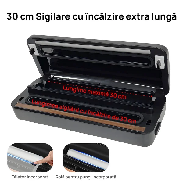 Aparat de Vidat IMA Trend – 130W, 80kpa, 30cm, Furtun caserole, Cutter, Pungi si Rola Incluse - imagine 6