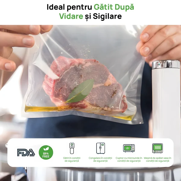 Aparat de Vidat IMA Trend – 130W, 80kpa, 30cm, Furtun caserole, Cutter, Pungi si Rola Incluse - imagine 9
