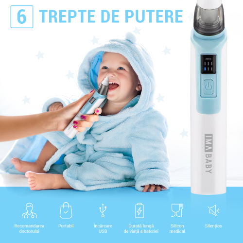 Aspirator nazal electric ima baby albastru2 2