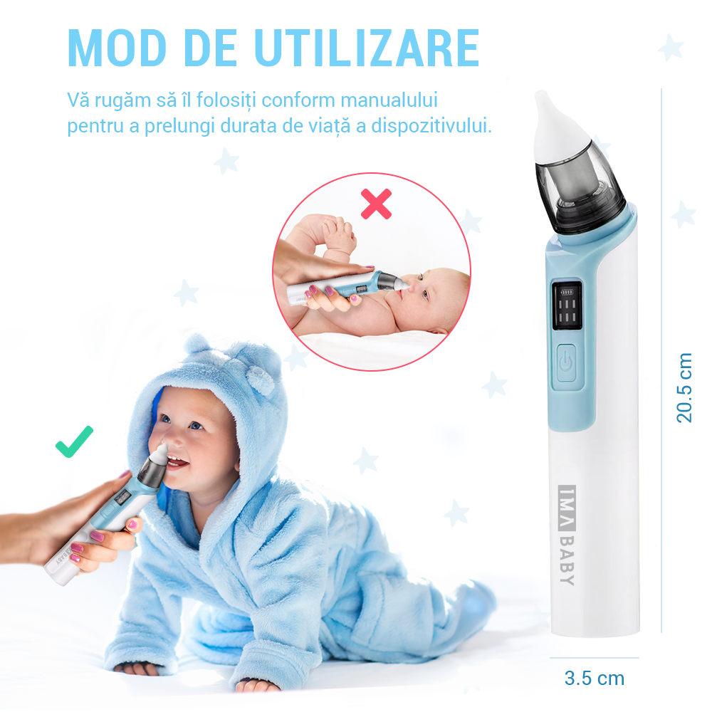 Aspirator nazal electric ima baby albastru5 2