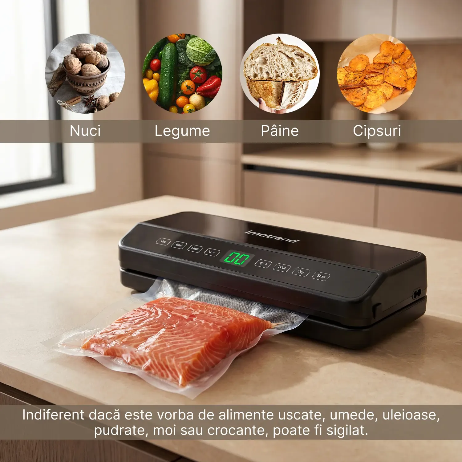 aparat vidat alimente utilizare diverse produse nuci legume paine