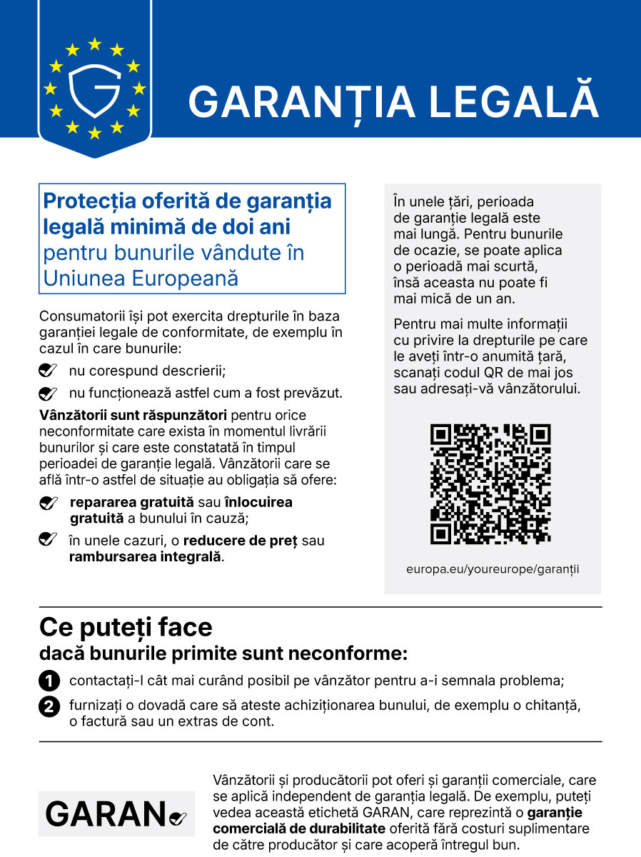 Garanția legală în Uniunea Europeană: protecție de minimum doi ani, drepturile consumatorilor și pașii în cazul bunurilor neconforme.